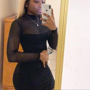 1 HOUR FLASH SALE Black Mesh Dress